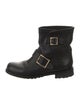 Jimmy Choo Leather Moto Boots