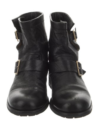 Jimmy Choo Leather Moto Boots