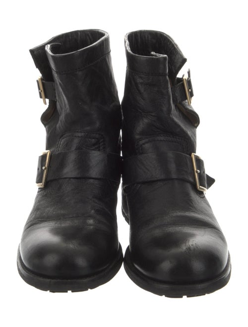 Jimmy Choo Leather Moto Boots