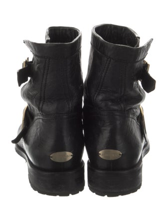 Jimmy Choo Leather Moto Boots