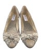 Jimmy Choo Embossed Leather Animal Print Flats
