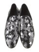 Jimmy Choo Camouflage Print Glitter Accents Loafers