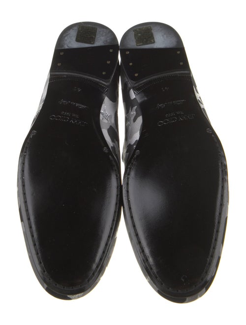 Jimmy Choo Camouflage Print Glitter Accents Loafers