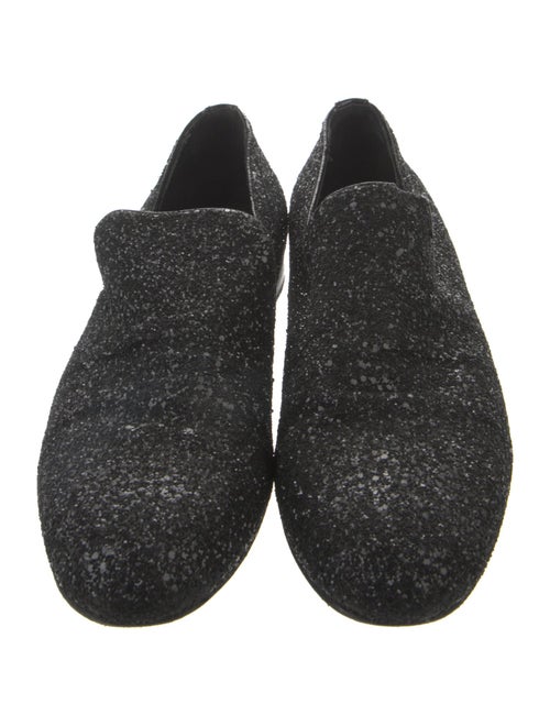 Jimmy Choo Glitter Printed Loafers