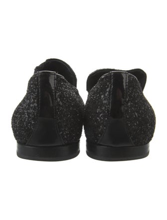 Jimmy Choo Glitter Printed Loafers