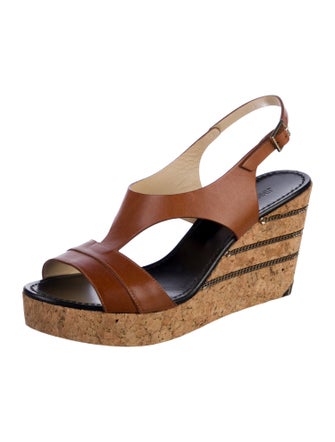 Jimmy Choo Leather Chain-Link Accents Sandals