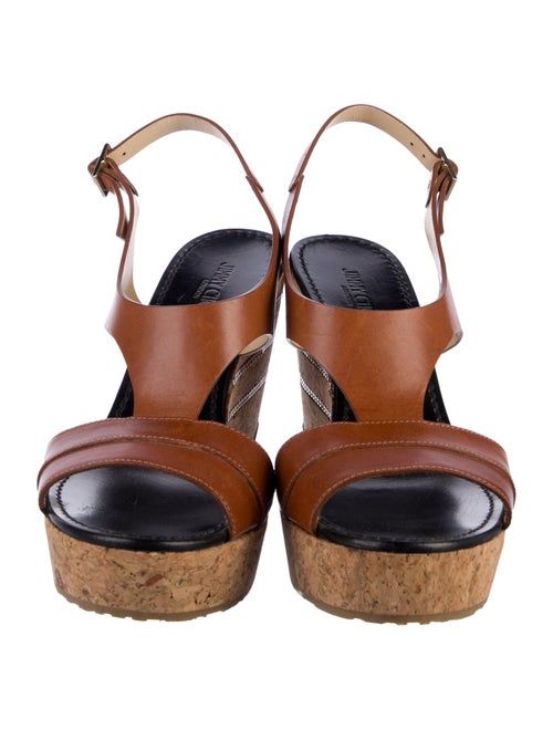 Jimmy Choo Leather Chain-Link Accents Sandals