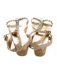 Jimmy Choo Suede Crystal Embellishments T-Strap Sandals