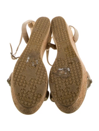 Jimmy Choo Suede Crystal Embellishments T-Strap Sandals