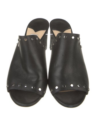 Jimmy Choo Leather Studded Accents Slides