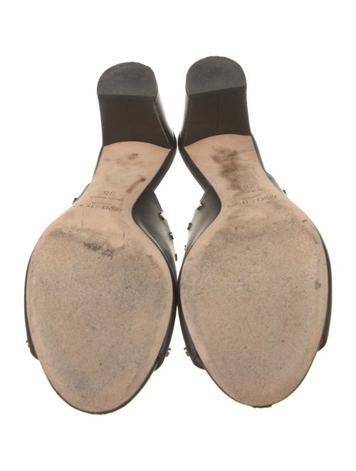 Jimmy Choo Leather Studded Accents Slides