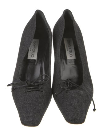 Jimmy Choo Wool Bow Accents Pumps