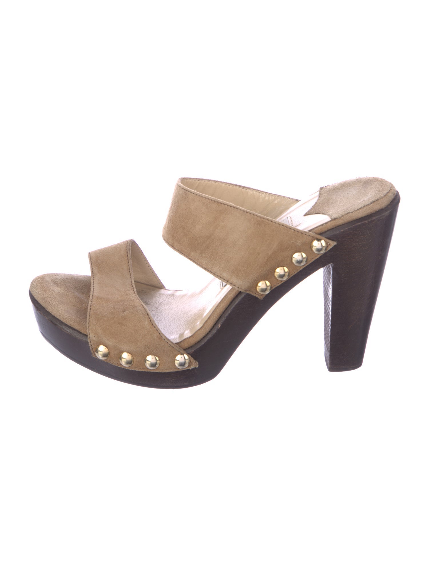 Jimmy Choo Suede Studded Accents Slides