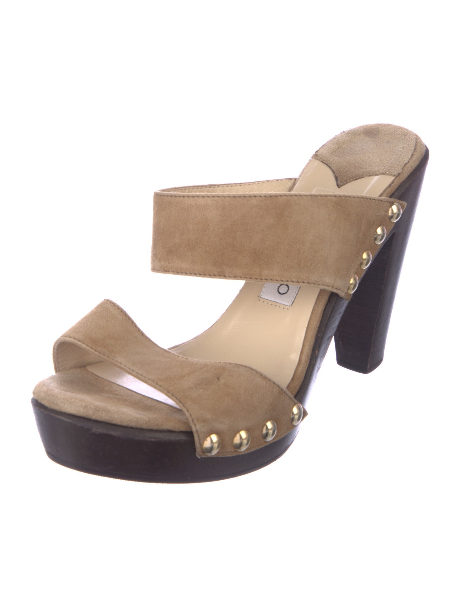 Jimmy Choo Suede Studded Accents Slides