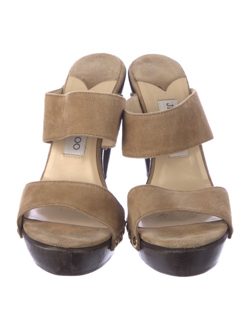 Jimmy Choo Suede Studded Accents Slides