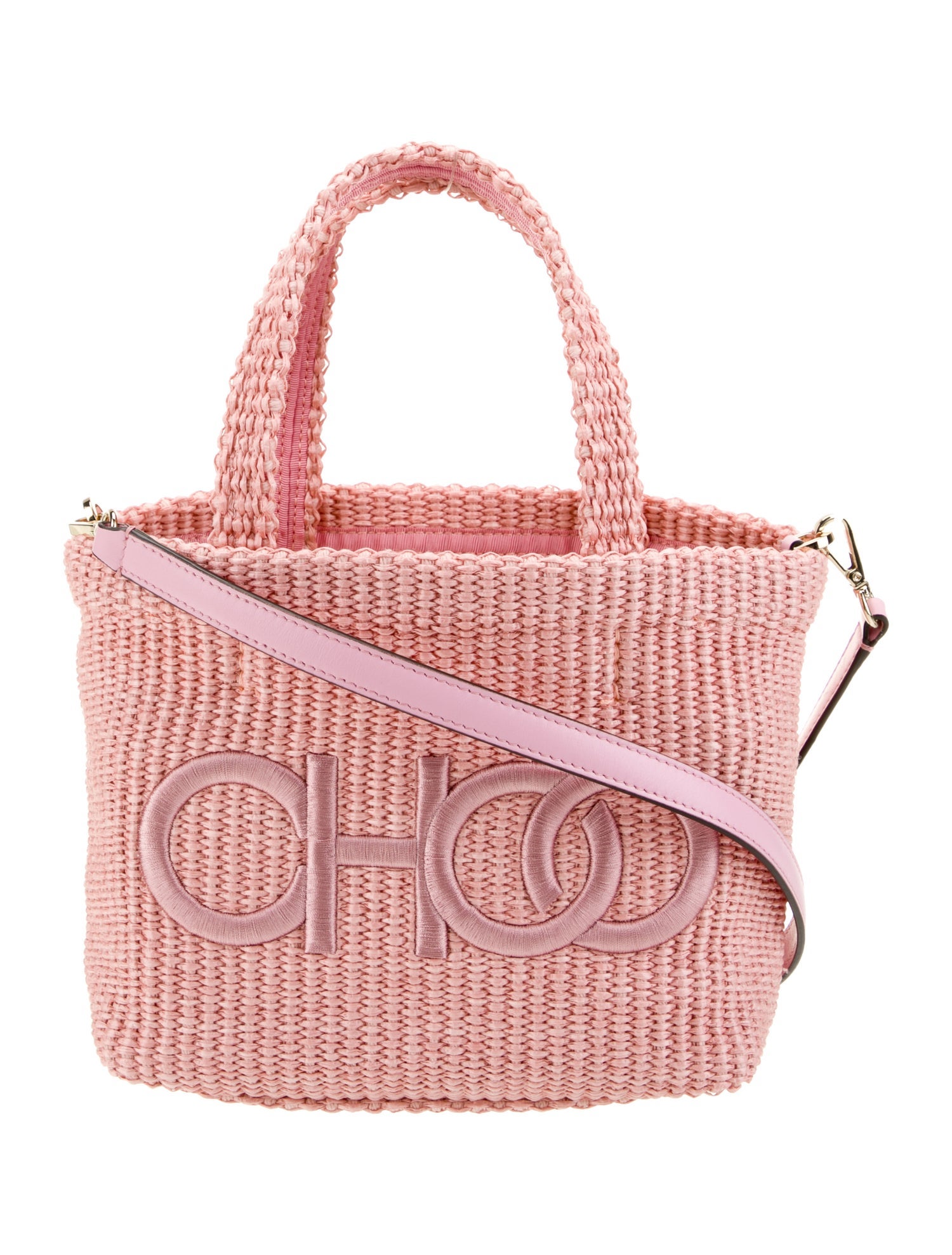 Jimmy Choo Raffia Top Handle Bag