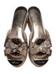 Jimmy Choo Leather Animal Print Slides