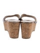 Jimmy Choo Leather Animal Print Slides