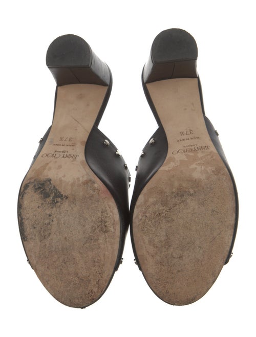Jimmy Choo Leather Studded Accents Slides