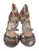 Jimmy Choo Leather Animal Print T-Strap Pumps