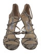 Jimmy Choo Leather Animal Print Sandals