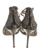 Jimmy Choo Leather Animal Print Sandals