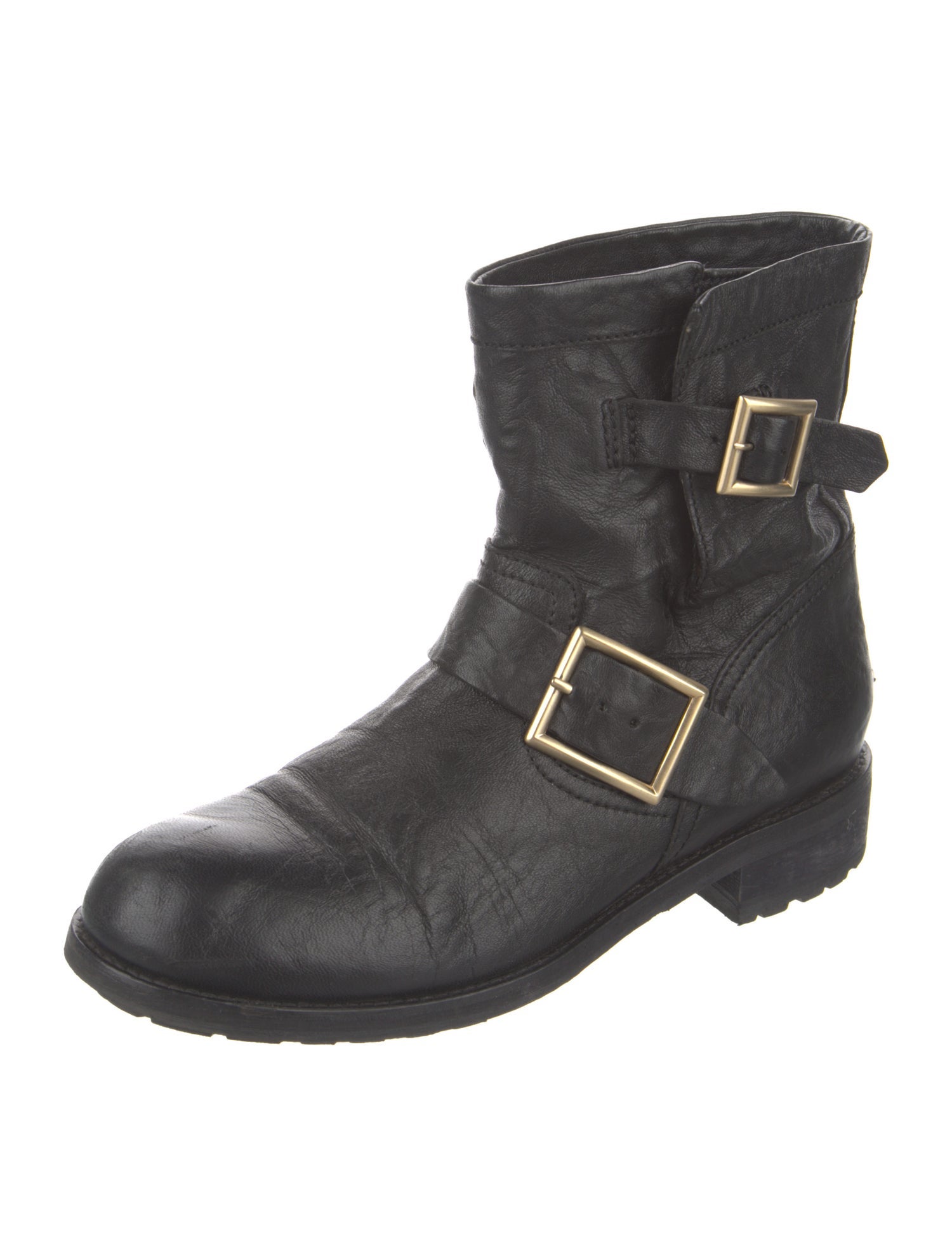 Jimmy Choo Leather Moto Boots