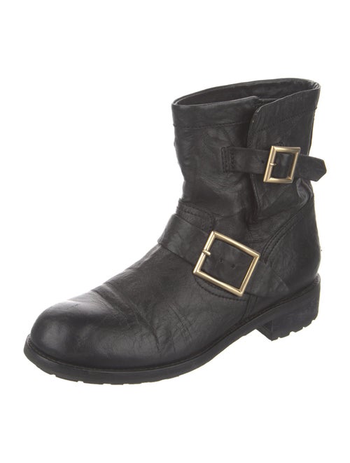Jimmy Choo Leather Moto Boots