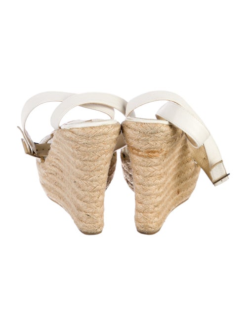 Jimmy Choo Leather Studded Accents Espadrilles