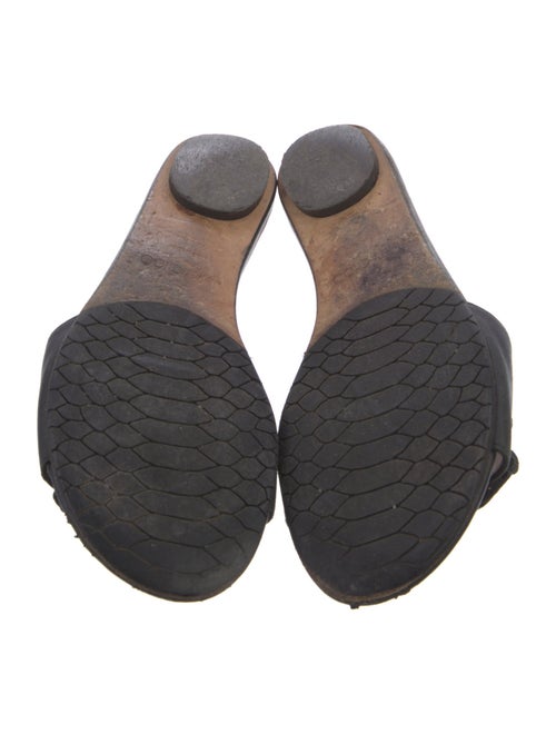 Jimmy Choo Leather Crystal Embellishments Slides