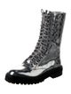 Jimmy Choo Patent Leather Patterned Combat Boots