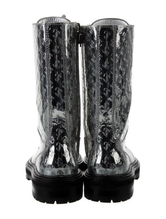 Jimmy Choo Patent Leather Patterned Combat Boots