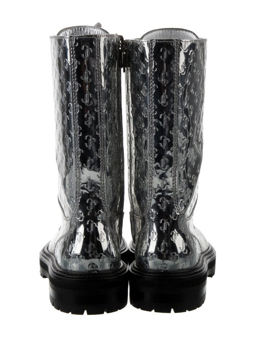 Jimmy Choo Patent Leather Patterned Combat Boots