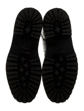 Jimmy Choo Patent Leather Patterned Combat Boots