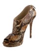 Jimmy Choo Embossed Leather Animal Print Pumps