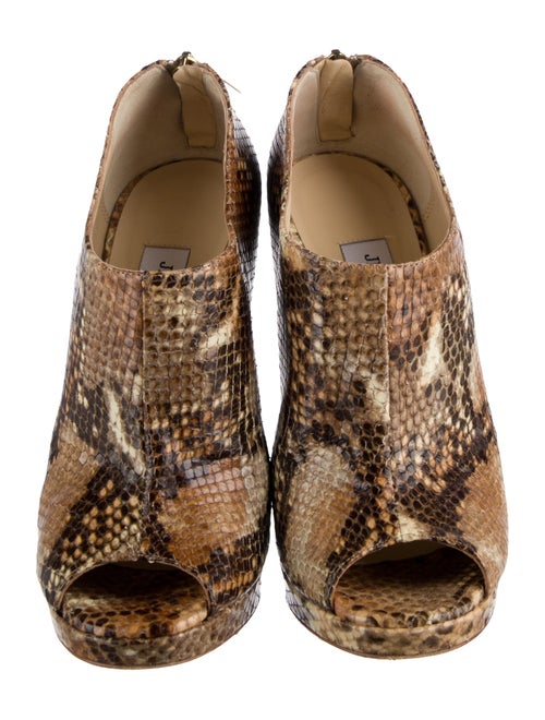 Jimmy Choo Embossed Leather Animal Print Pumps