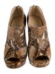 Jimmy Choo Embossed Leather Animal Print Pumps