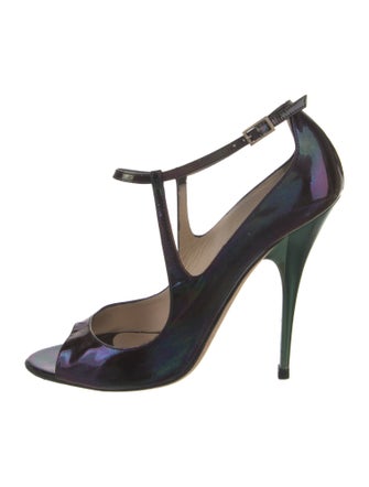Jimmy Choo Patent Leather T-Strap Pumps