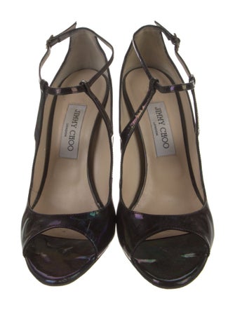 Jimmy Choo Patent Leather T-Strap Pumps