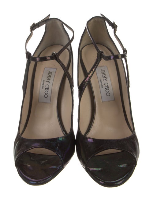 Jimmy Choo Patent Leather T-Strap Pumps