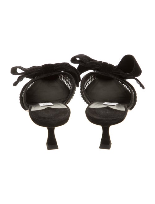 Jimmy Choo Suede Mesh Accents Mules