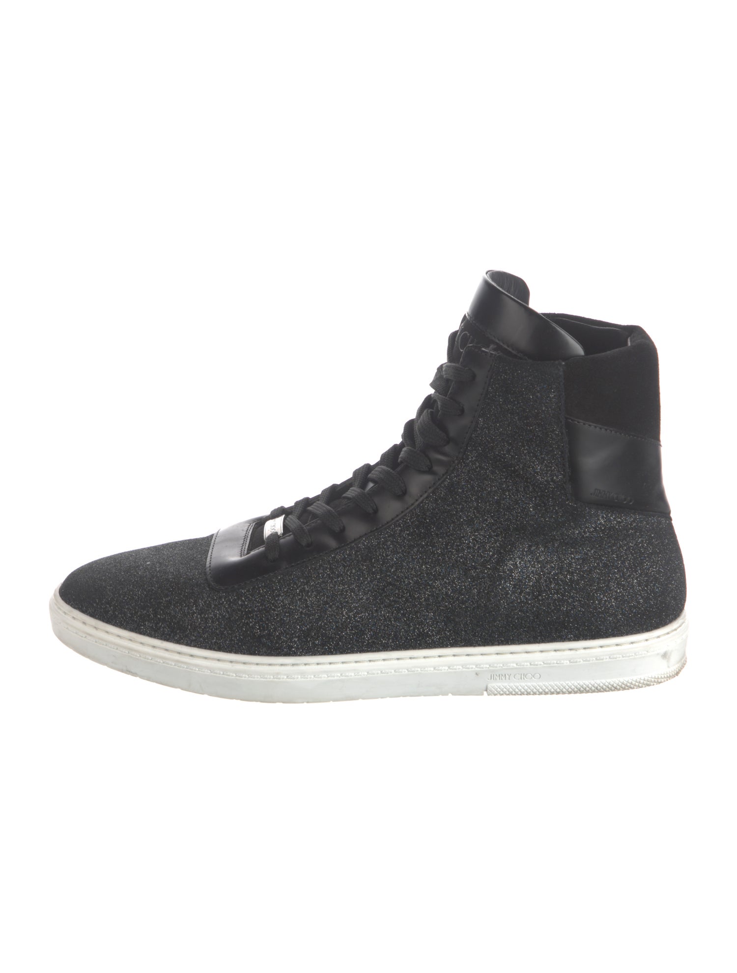 Jimmy Choo Suede Glitter Accents Sneakers