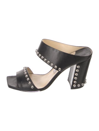 Jimmy Choo Leather Studded Accents Slides