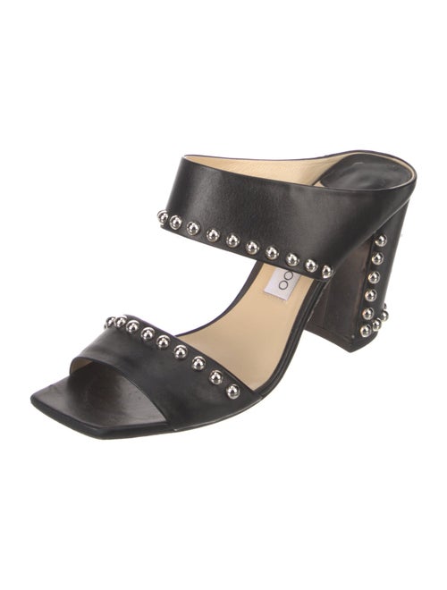 Jimmy Choo Leather Studded Accents Slides