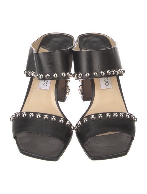 Jimmy Choo Leather Studded Accents Slides