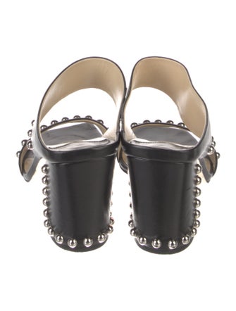 Jimmy Choo Leather Studded Accents Slides