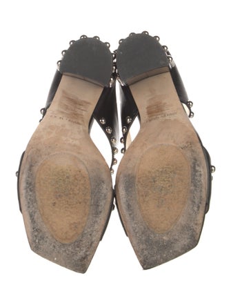 Jimmy Choo Leather Studded Accents Slides