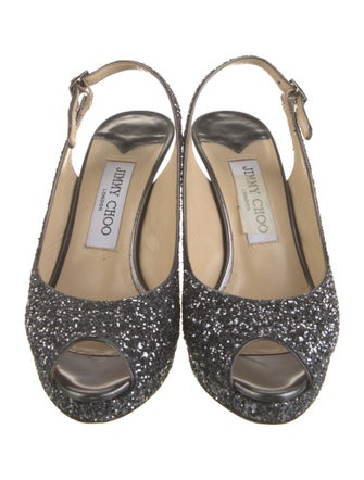 Jimmy Choo Glitter Slingback Pumps