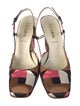 Jimmy Choo Satin Colorblock Pattern Slingback Pumps