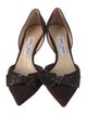 Jimmy Choo Suede Bow Accents D'Orsay Pumps